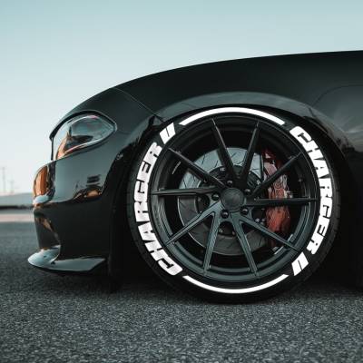 CHARGER WHITE + Stripes , a Set for 4 tires (39)