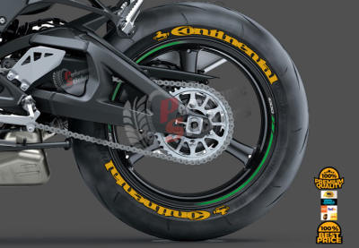 Continental + Logo Dark Yellow no2, Set For 2 Tires Both Sides Left And Right (1552)
