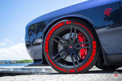 DODGE STRİPES RED , a Set for 4 tires (324)