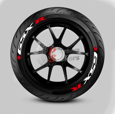 GSX-R + Logo Red, Set For 2 Tires Both Sides Left And Right (1925)