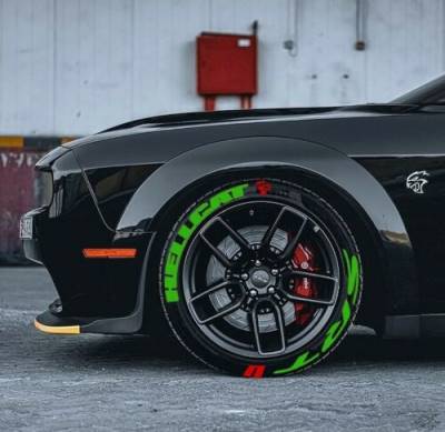 HELLCAT + SRT GREEN , a Set for 4 tires (145)