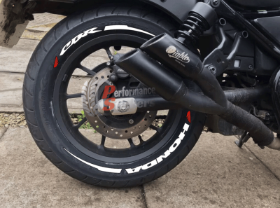 Honda CBR + Stripes + Logo Red, Set For 2 Tires Both Sides Left And Right (1879)