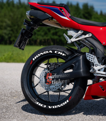 Honda CRF + Logo Red, Set For 2 Tires Both Sides Left And Right (1880)