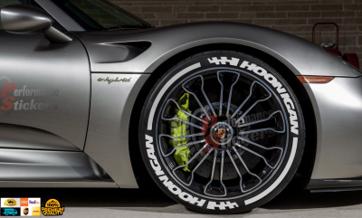 Hoonigan + Stripes + Flag Full White, Set for 4 Tires (1658)