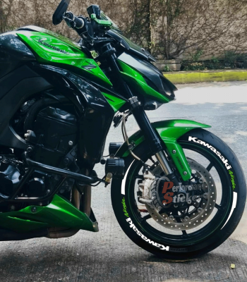 Kawasaki Ninja + Stripes, Set For 2 Tires Both Sides Left And Right (1984)