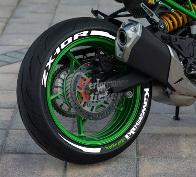 Kawasaki Ninja ZX-10R + Stripes, Set For 2 Tires Both Sides Left And Right (1988)