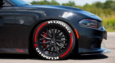 KUMHO WHITE + STRIPES RED , a Set for 4 tires (193)