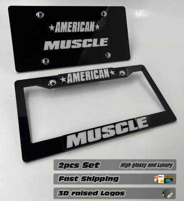 License Plate Frame for All American Muscle 2 PCS Front&Rear (1855)