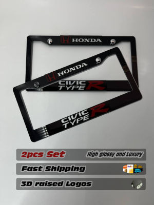 License Plate Frame for All HONDA CIVIC TYPE R 2 PCS Front & Rear(1810)