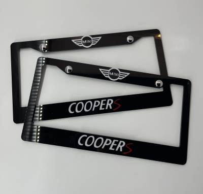 License Plate Frame for All Mini Cooper S 2 PCS Front & Rear (1844)
