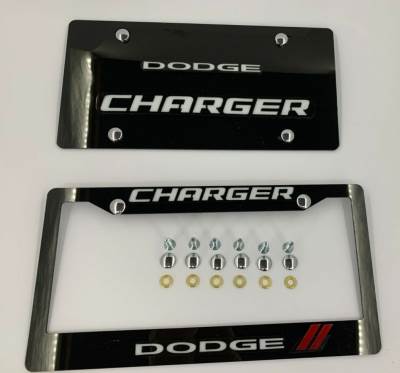License Plate Frame for Dodge Charger 2 PCS Front & Rear (1868)