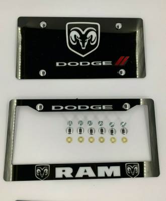 License Plate Frame for Dodge Ram 2 PCS Front & Rear (1865)