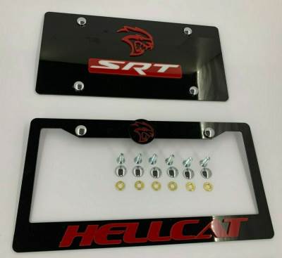 License Plate Frame for Hellcat Srt 2 PCS Front & Rear (1870)