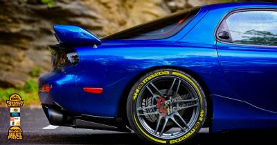 MAZDA yellow + Stripes  , a Set for 4 tires (613)