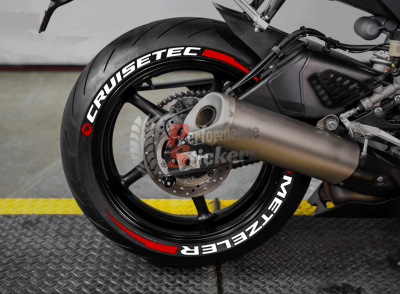 Metzeler Cruisetec + Stripes + Logo red, Set For 2 Tires Both Sides Left And Right (1999)