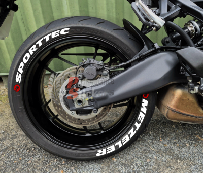 Metzeler Sporttec + Logo Red, Set For 2 Tires Both Sides Left And Right (2001)