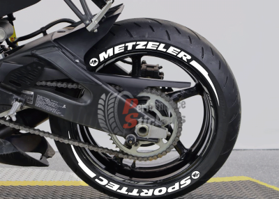 Metzeler Sporttec + Stripes + Logo , Set For 2 Tires Both Sides Left And Right (2002)