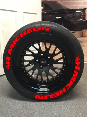 MICHELIN + FLAG RED , a Set for 4 tires (241)