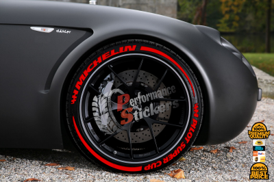 MICHELIN PILOT SUPER CUP red + STRIPES , a Set for 4 tires (652)
