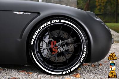 MICHELIN PILOT SUPER CUP white + STRIPES , a Set for 4 tires (650)
