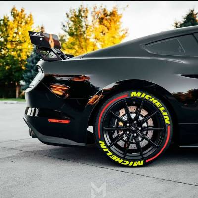 MICHELIN YELLOW + STRIPES RED , a Set for 4 tires (205)