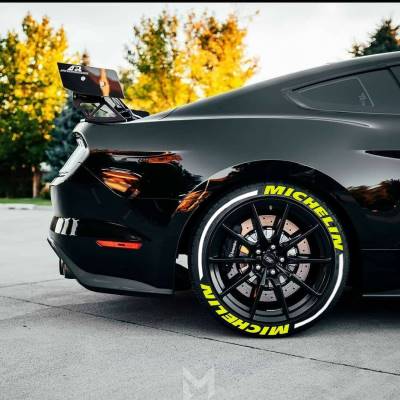 MICHELIN YELLOW + STRIPES WHITE , a Set for 4 tires (209)
