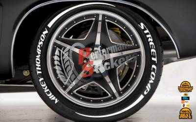 MİCKEY THOMPSON STREET COMP white + Stripes , a Set for 4 tires (637)