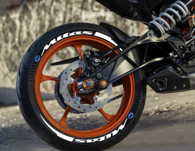 Mitas + Stripes + Logo Blue, Set For 2 Tires Both Sides Left And Right (2041)