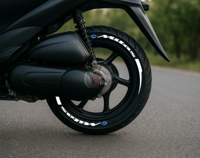 Mitas + Stripes + Logo Blue, Set For 2 Tires Both Sides Left And Right (2051)