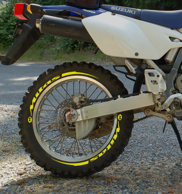 Mitas + Stripes + Logo Full Yellow, Set For 2 Tires Both Sides Left And Right (2049)