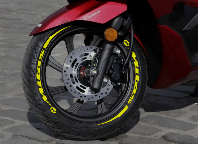 Mitas + Stripes + Logo Full Yellow, Set For 2 Tires Both Sides Left And Right (2055)