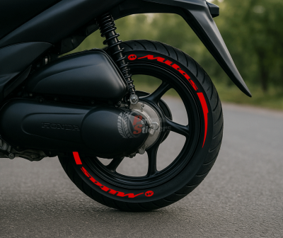 Mitas + Stripes + Logo Red, Set For 2 Tires Both Sides Left And Right (2053)