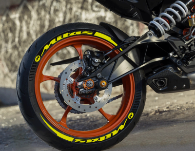 Mitas + Stripes + Logo Yellow, Set For 2 Tires Both Sides Left And Right (2043)