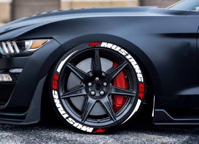 Mustang GT + Stripes + Logo Red-, Set for 4 Tires (2027)