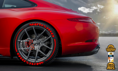 NISMO red + STRIPES , a Set for 4 tires (698)
