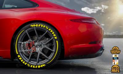 NISMO yellow + STRIPES , a Set for 4 tires (699)