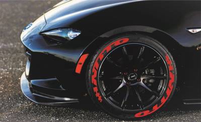 NITTO + FLAG RED ,a Set for 4 tires (214)