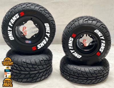 ONLY FANS + LOGO red, ATV Set for 4 tires (817)