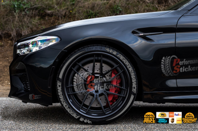 Performance + Stripes + Flag Full Grey, Set for 4 Tires (1682)