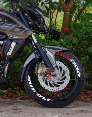 Pulsar NS 200 + Logo Red, Set For 2 Tires Both Sides Left And Right (1906)