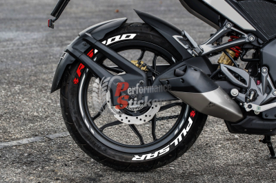 Pulsar RS 200 + Logo Red, Set For 2 Tires Both Sides Left And Right (1908)