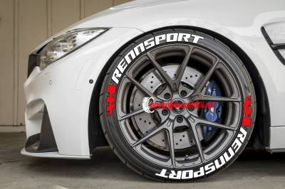 RENNSPORT & FLAG RED , a Set for 4 tires (224)