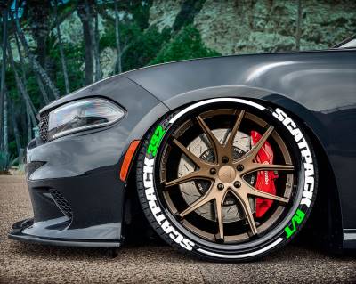 SCATPACK 392 R/T green + Stripes white , a Set for 4 tires (31)