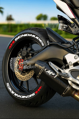 Send Nudes + Flag Red, Set For 2 Tires Both Sides Left And Right (1875)