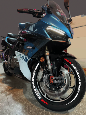 Send Nudes + Flag Red +stripes , Set For 2 Tires Both Sides Left And Right (1874)