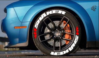 SHAKER & FLAG RED ,a Set for 4 tires (405)
