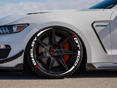 Shelby GT500 + Stripes + Logo Red, Set for 4 Tires (2032)