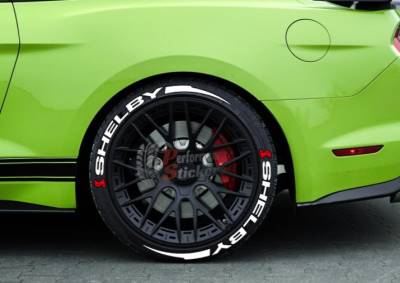 Shelby + Stripes + Logo Red, Set for 4 Tires (2033)