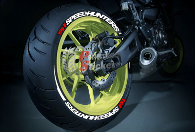 SpeedHunters + Stripes + Logo Red, Set For 2 Tires Both Sides Left And Right (1877)