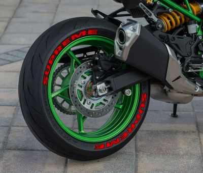 Supreme Red, Set For 2 Tires Both Sides Left And Right (2007)